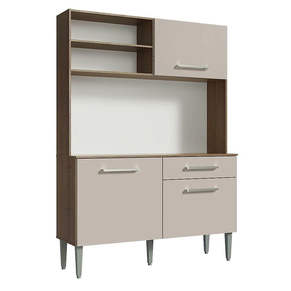 Kit Cozinha Compacta 120cm Rustic Crema Life Madesa