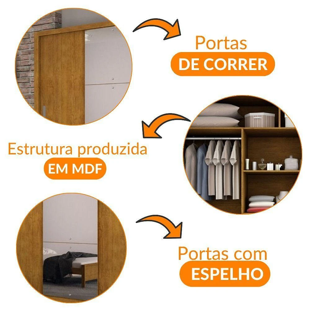 Miniatura Guarda Roupa Casal Veneza Luxo Com 3 Portas Rufato Imbuia