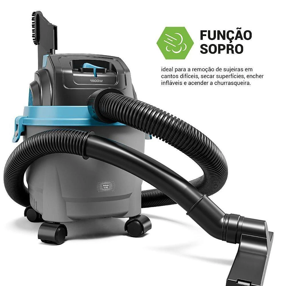 Aspirador de Pó e Água de Água e Pó Philco PAS08A 1500W 6,2L Cinza 220V