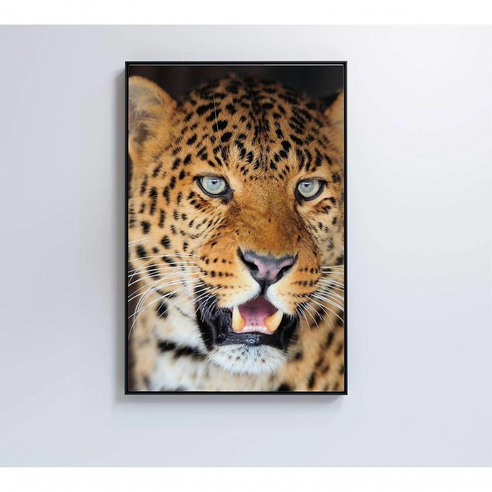 Quadro Decorativo Onça Pintada 60x90 Cm Tecido Canvas