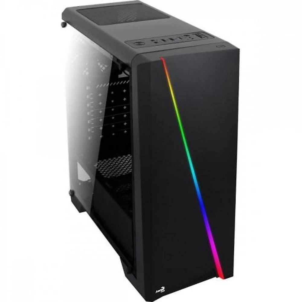 Gabinete Gamer Aerocool Cylon Preto Rgb Lateral Acrílico [f002]