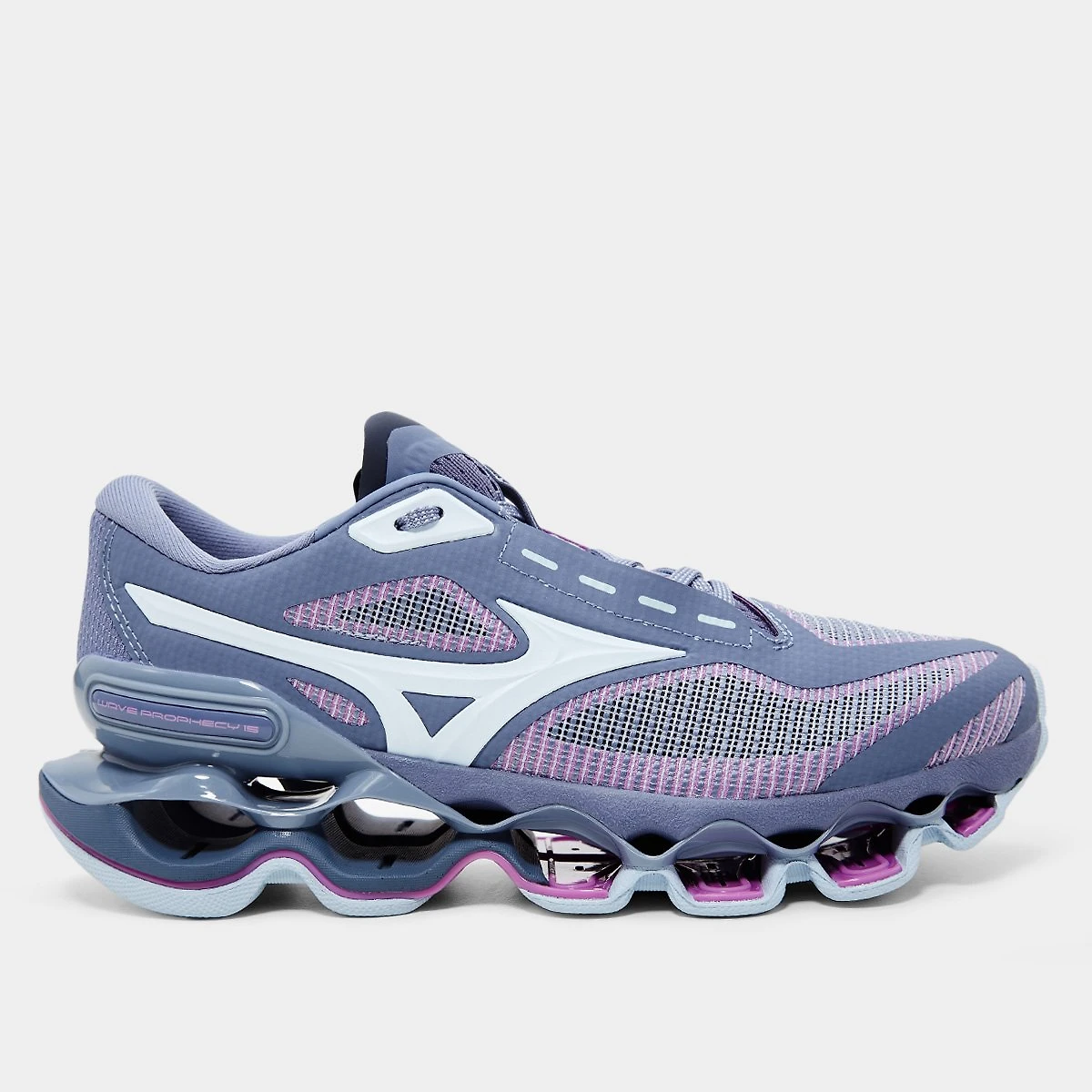 Miniatura Tênis Mizuno Wave Prophecy 15 Grafite+Lilás - 34