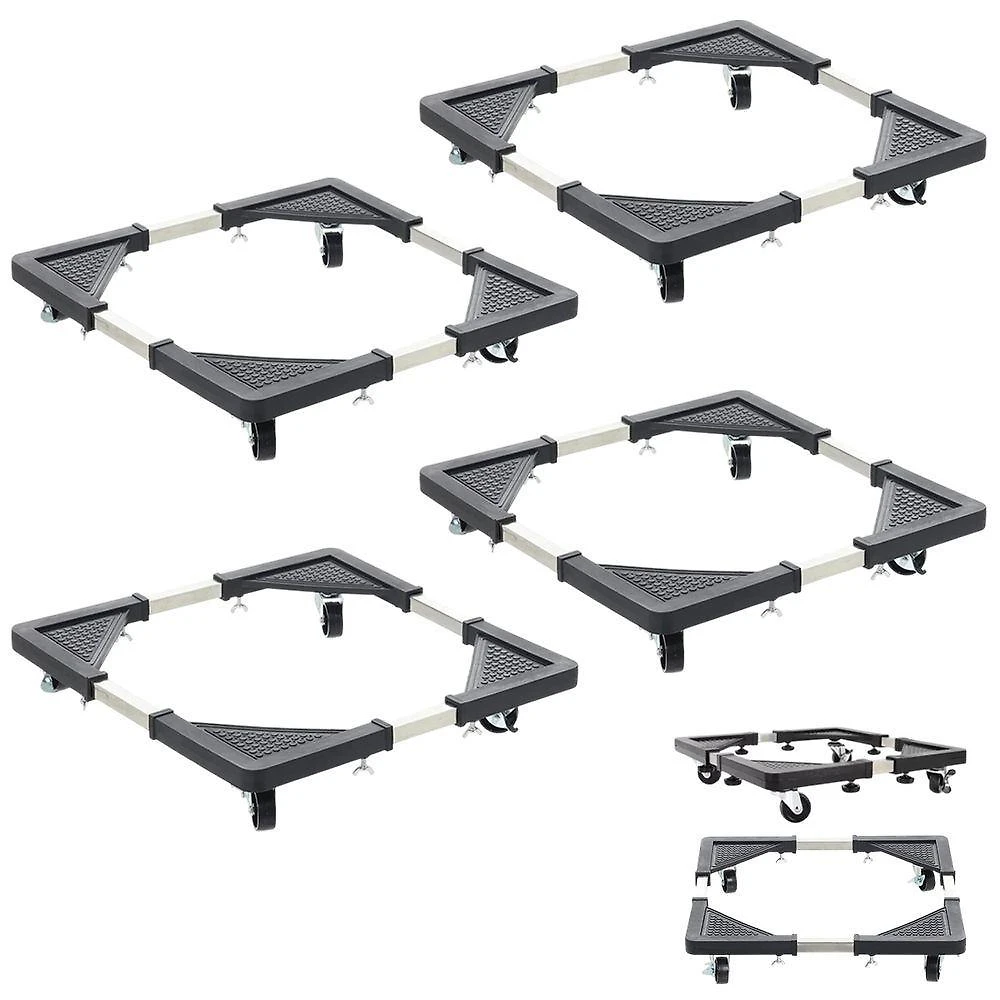 Suporte para Eletrodoméstico AB Mídia SU-RODA Kit 4 Unidades 140KG Bivolt com Rodinhas Ajustáveis