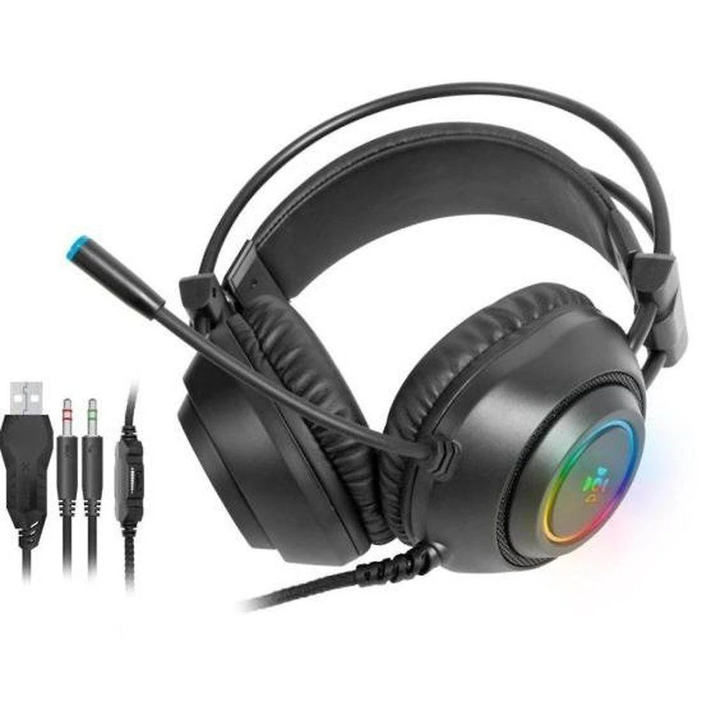 Headset Gamer Fortrek Crusader P2 + Usb Rgb Pct -1