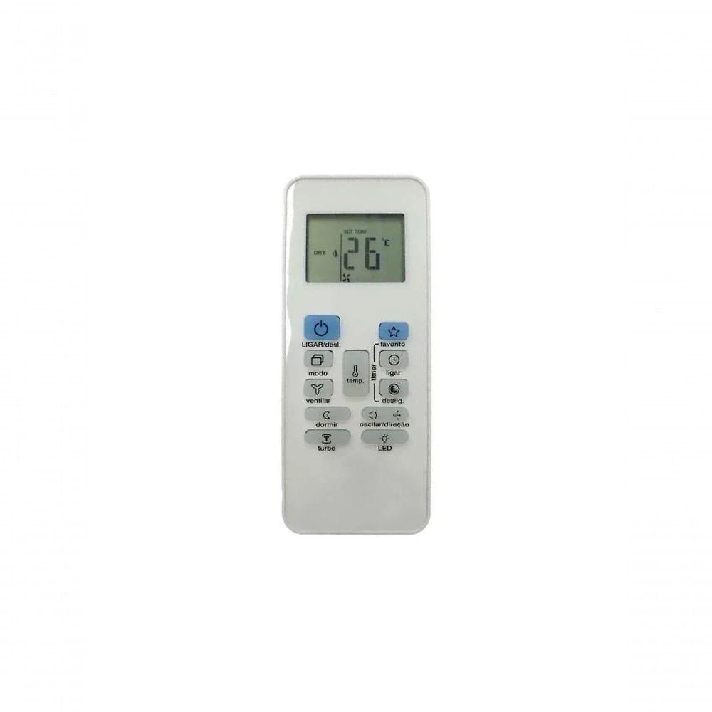 Controle Remoto Grupo MXT Mxt C 01379 para Ar-Condicionado Springer RG52B-E, Compatível com Springer