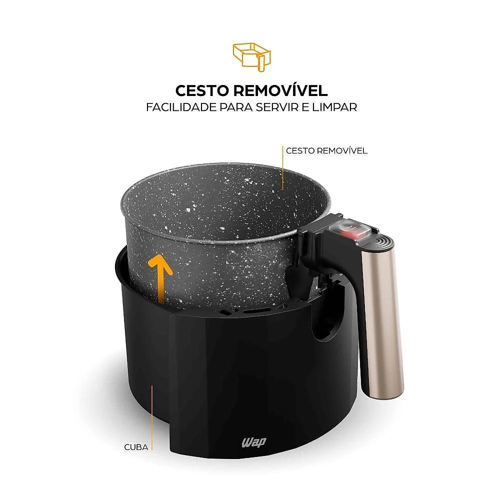 Fritadeira Elétrica WAP Air Fryer Grand Family 5L 110V