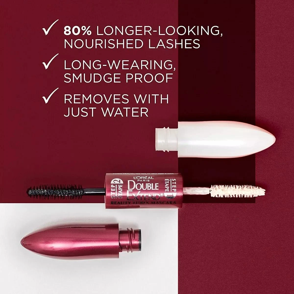 Miniatura Kit 2 Rímel Loreal Double Extend Beauty Tubes Duo Double