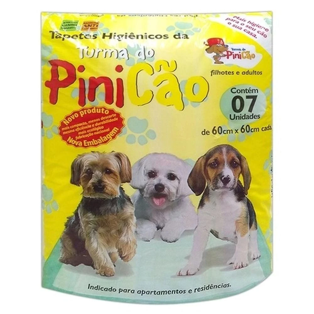 Tapete Higiênico TURMA DO PINICÃO com 7 unidade Tapete Higiênico com 7 unidades - TURMA DO PINICÃO