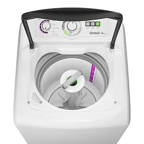 Máquina de Lavar Consul CWB10BB 10kg Dosagem Econômica Ciclo Praia Filtro Anti-Fiapo Branca 110V