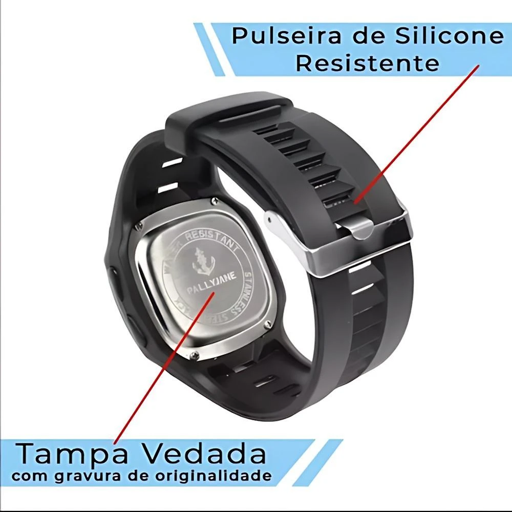 Miniatura Relógio Digital Prova Dagua Esportivo Surfista Surf Com Luz