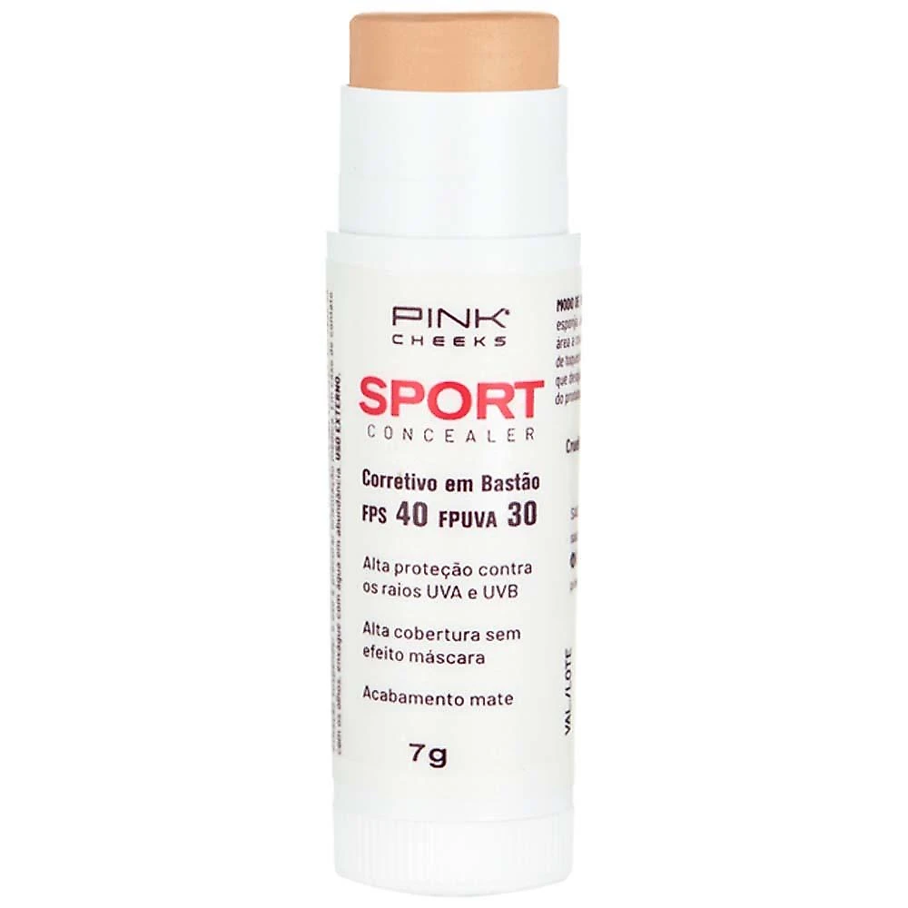 Corretivo em bastão pink cheeks sport concealer by bia neres fps40 c20