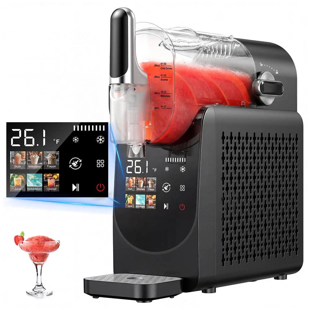 Máquina de Slush Raspadinha AllToU 2,6L Sem Gelo 6 Programas Auto Limpeza 240V