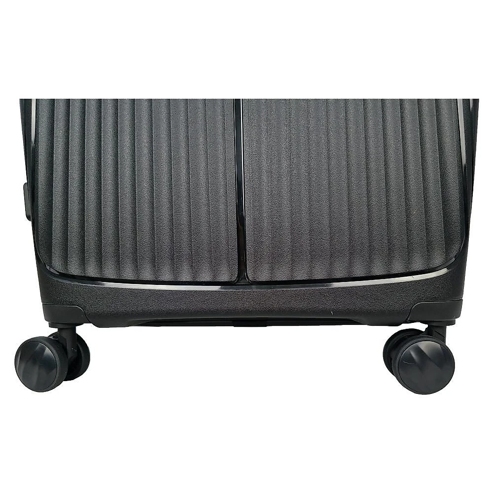 Mala média 23kg preto expansível linha premium rodas 360°