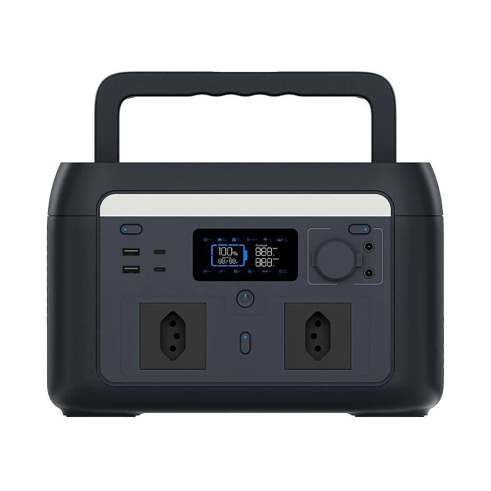 Estação de Energia Ps600w01bk Portátil com Múltiplas Conexões Preto Geonav 600W Bivolt