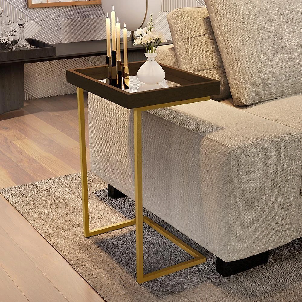 Mesa De Apoio Reggio Canela Pe Dourado