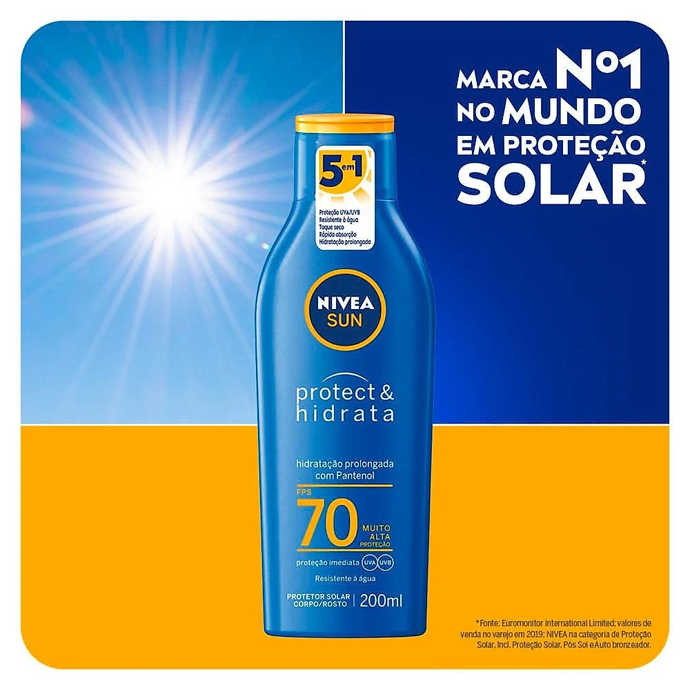 Protetor solar nivea sun protect & hidrata fps70 200ml