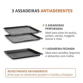 Miniatura Fritadeira Air Fryer Oven Mondial AFON-12L-FG 12L Digital 2000W Cinza 110V