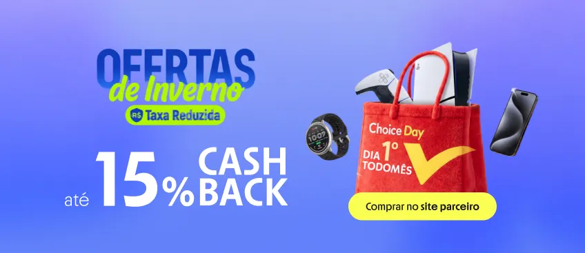 ALIEXPRESS com até 15% de cashback 