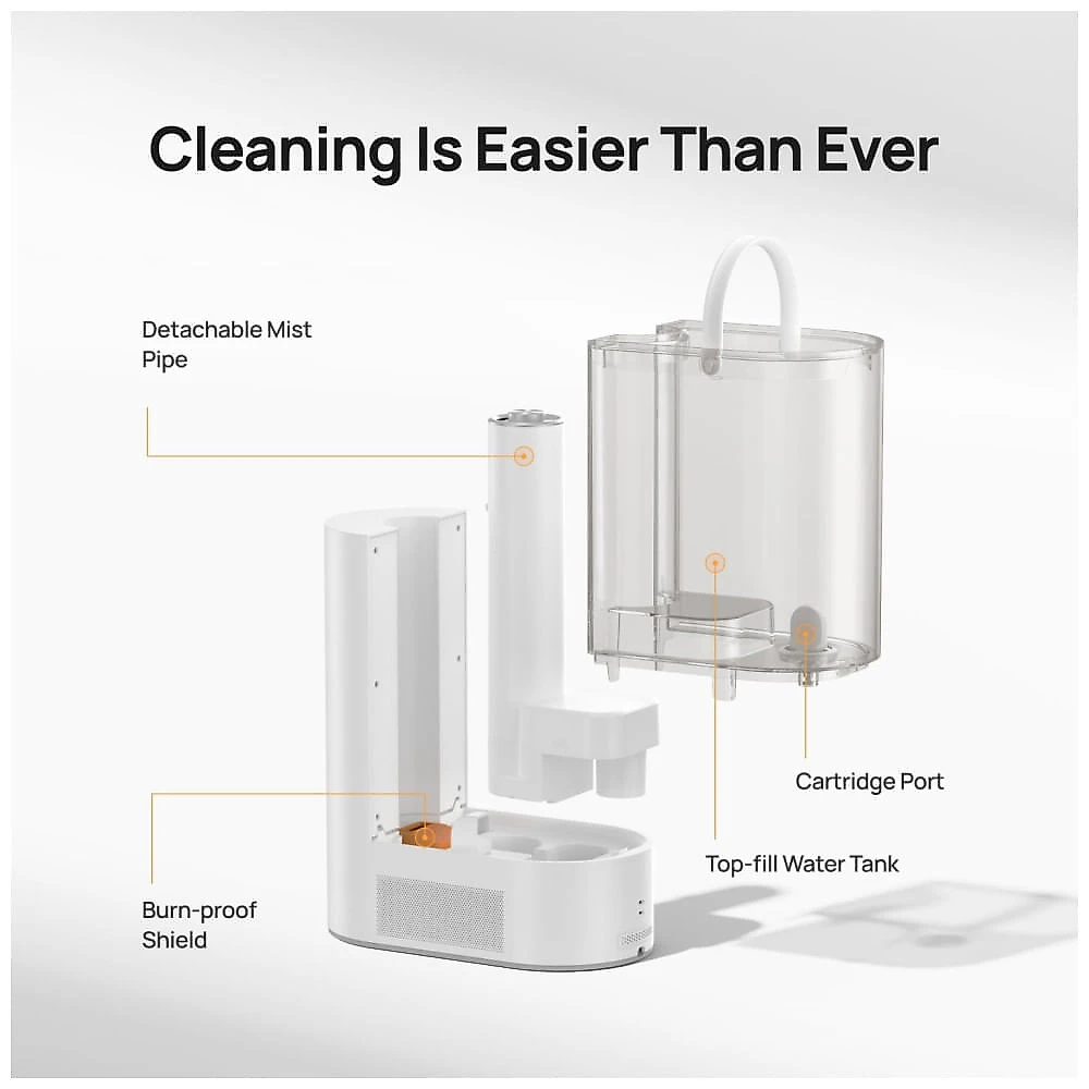 Umidificador de Ar Dreo 6 Litros para Quarto, Tecnologia Warm Cool Mist, Até 60h de Funcionamento Silencioso, Sensor de Umidade, Ideal para Bebês e