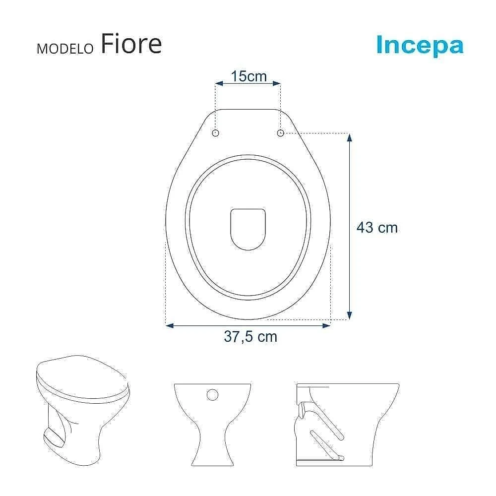 Assento Sanitário Fiore Alongado Plástico Parafusado Antimicrobiano Branco Pontto Lavabo webcontinental-7908979110030
