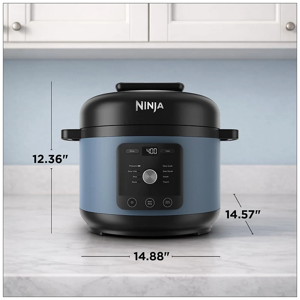 Panela de Pressão Elétrica Ninja HyperHeat Azul Macaron 6,2 L 9 em 1 SimpliServe Pot 1200 W PC201 110V