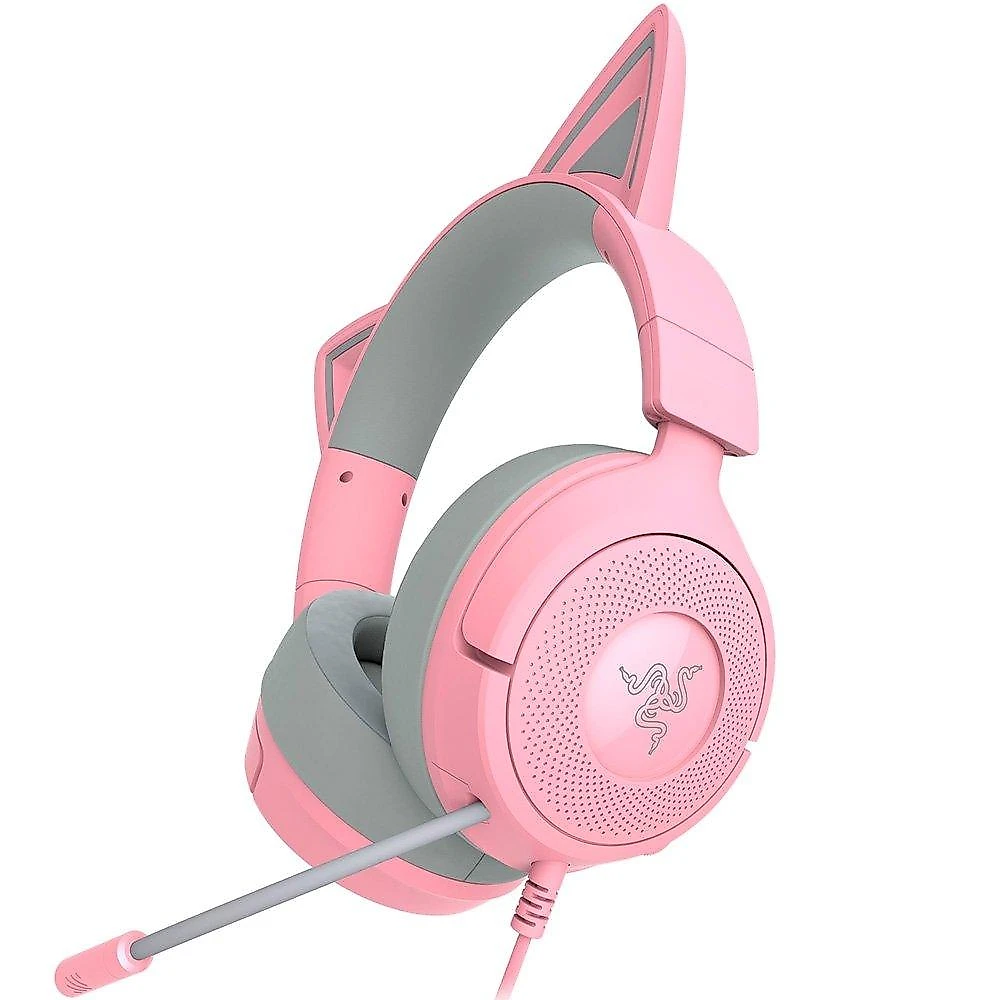 Headset Gamer Razer Kraken Kitty V3 X, RGB Chroma, Iluminação nas Orelhas, USB, Quartz - RZ04-05350100