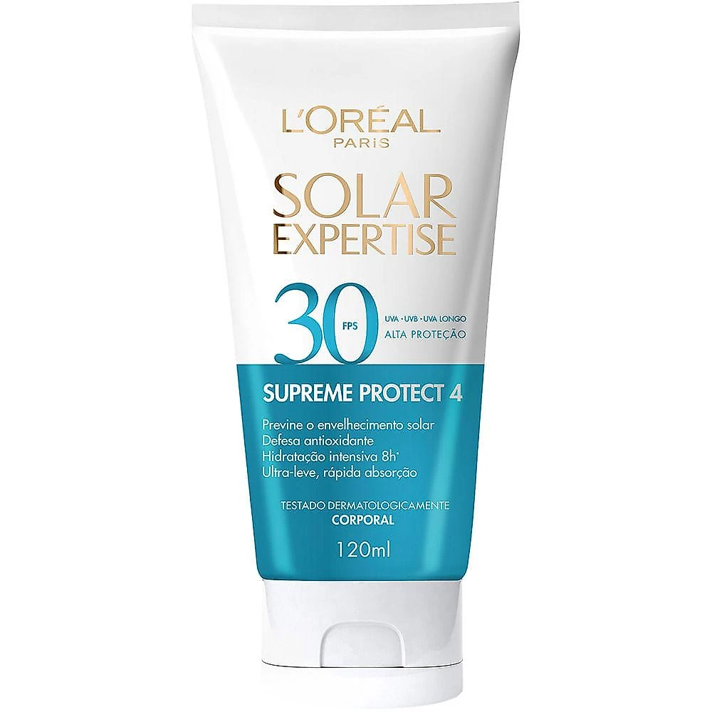 Protetor solar corporal l'oréal paris solar expertise supreme protect 4 fps30 120ml