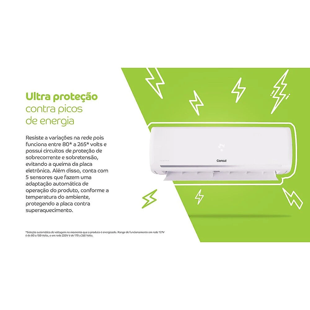 Ar-Condicionado Split CBR09CB Inverter Reverso 9000 BTUS Consul Branco - 220V