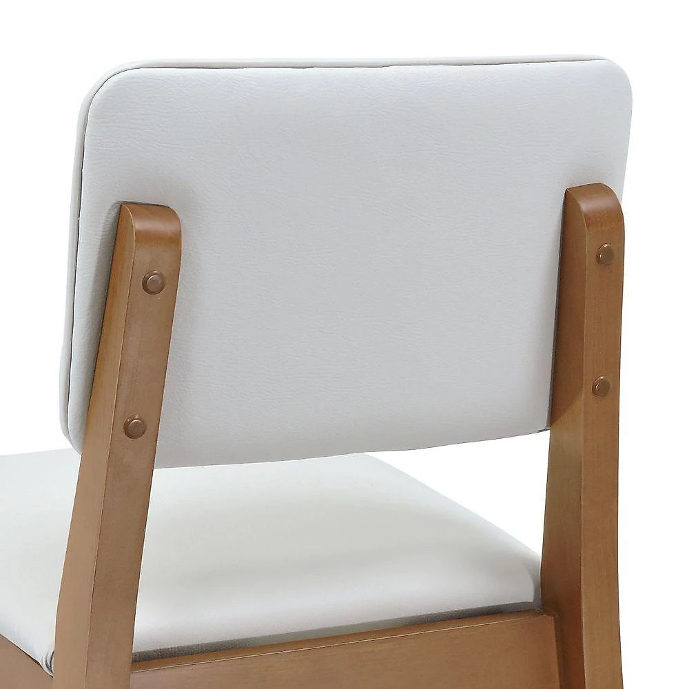 Banqueta Baixa Paris sem Porta Madeira Maciça 39CM Amêndoa Decorise