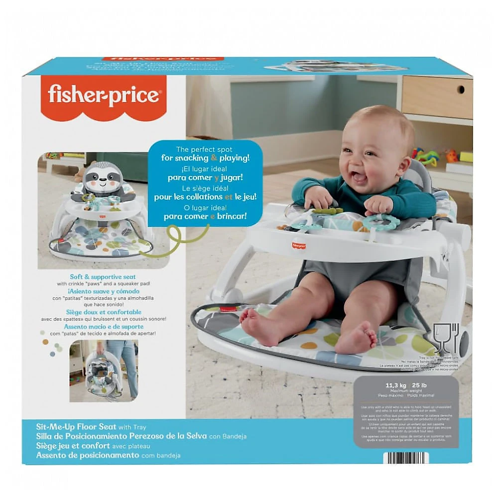 Cadeirinha de Apoio Fisher-Price Sit-Me-Up Preguicinha Multicolorida Portátil até 11 kg