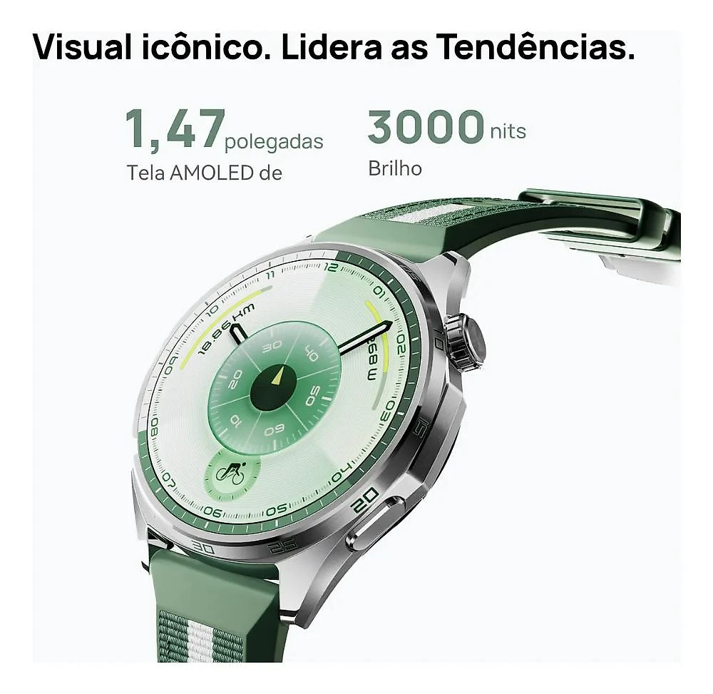 HUAWEI WATCH GT 6 Séries | Smartwatch Relogio | Potenciômetro de Ciclismo no Pulso | GPS Integrado