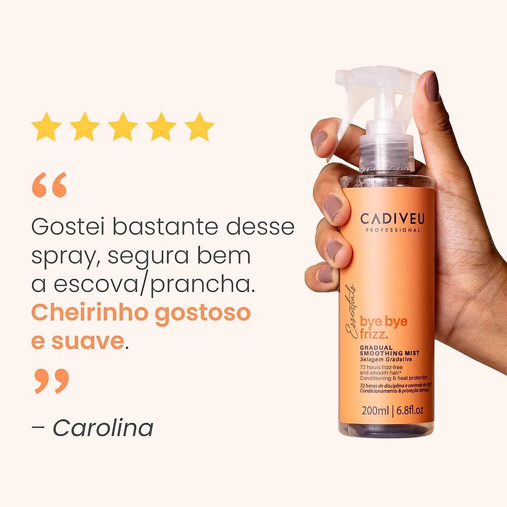 Cadiveu professional bye bye frizz leave in selagem gradativa 200ml