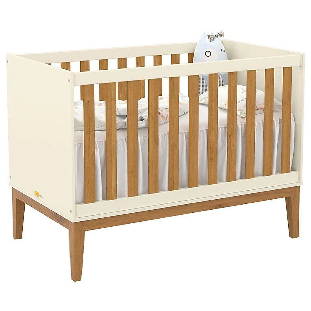 Quarto De Bebe Unique 3 Portas Com Cômoda 6 Gavetas Off White Freijó Eco Wood - Matic