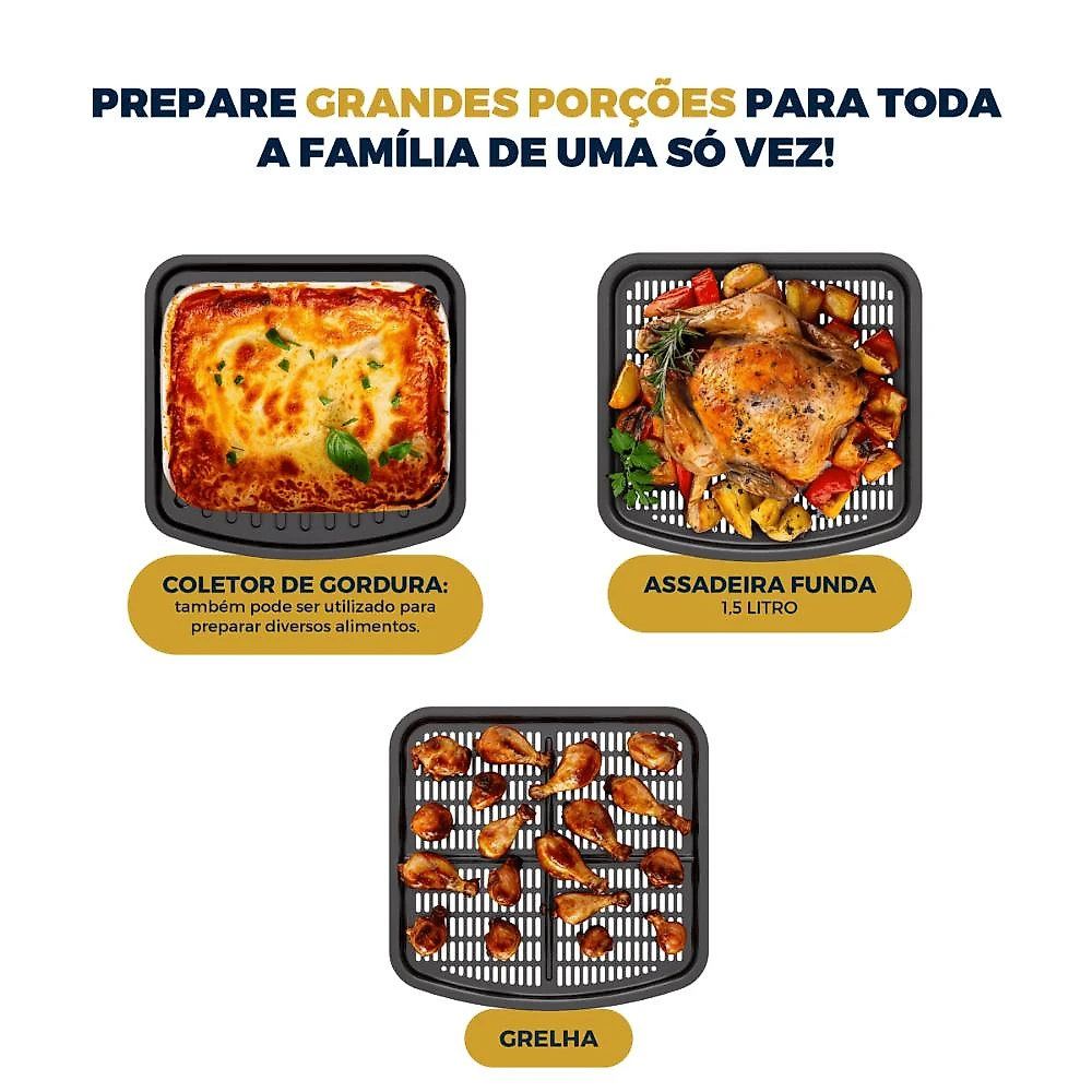 Air Fryer Oven Britânia 11L 8 Funções 1800W BAF11A 127V