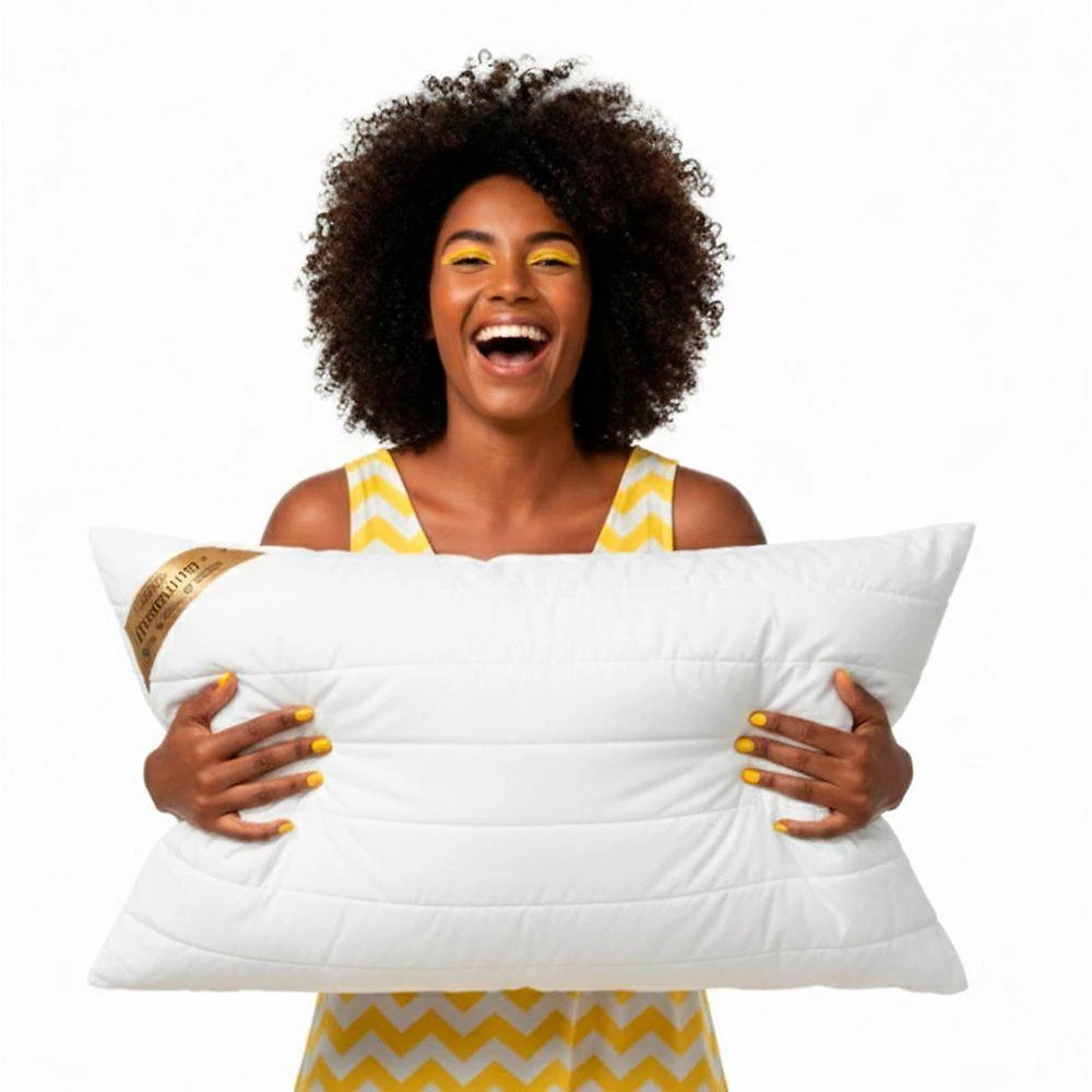 Travesseiro Basic Premium - Latex Em Flocos Capa Hipoalergenica Perfil Extra 45x85x18cm