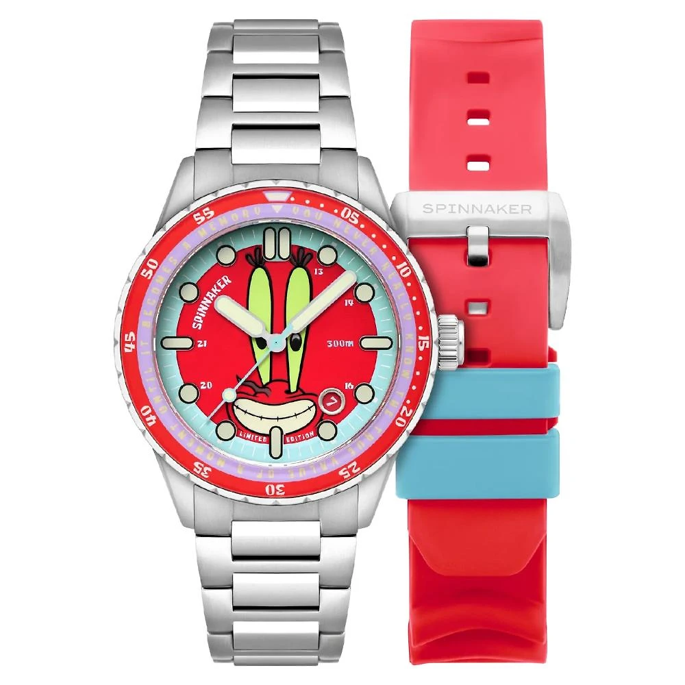 Miniatura Relógio Spinnaker Hass Automatic Mr. Krabs Red 25th Limited Edition SP-5138-44