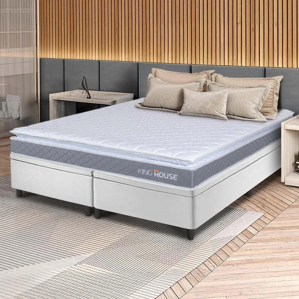 Cama Box Baú Durban Espuma D28 King 193x203 King House