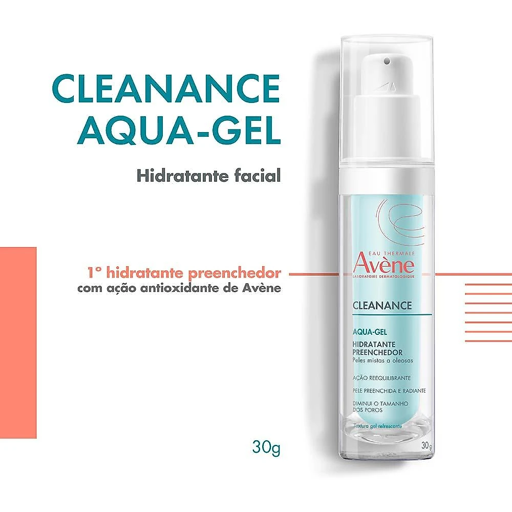 Hidratante facial eau thermale avène cleanance - aqua-gel 30g
