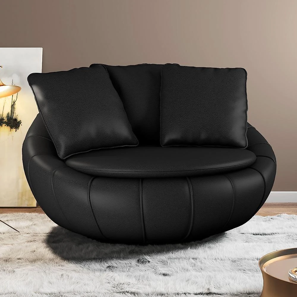 Poltrona Giratória Kira M03 Couríssimo Preto