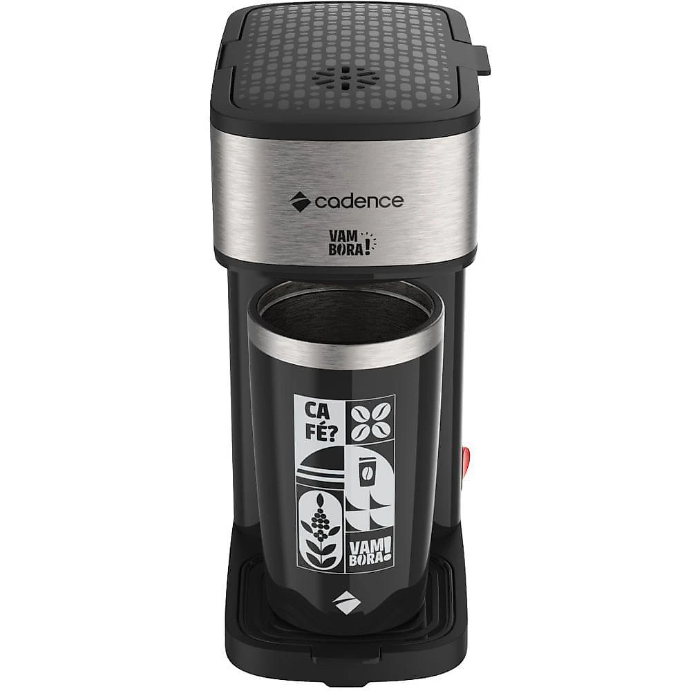 Cafeteira elétrica cadence vambora caf207 com copo térmico inox 600w 110v