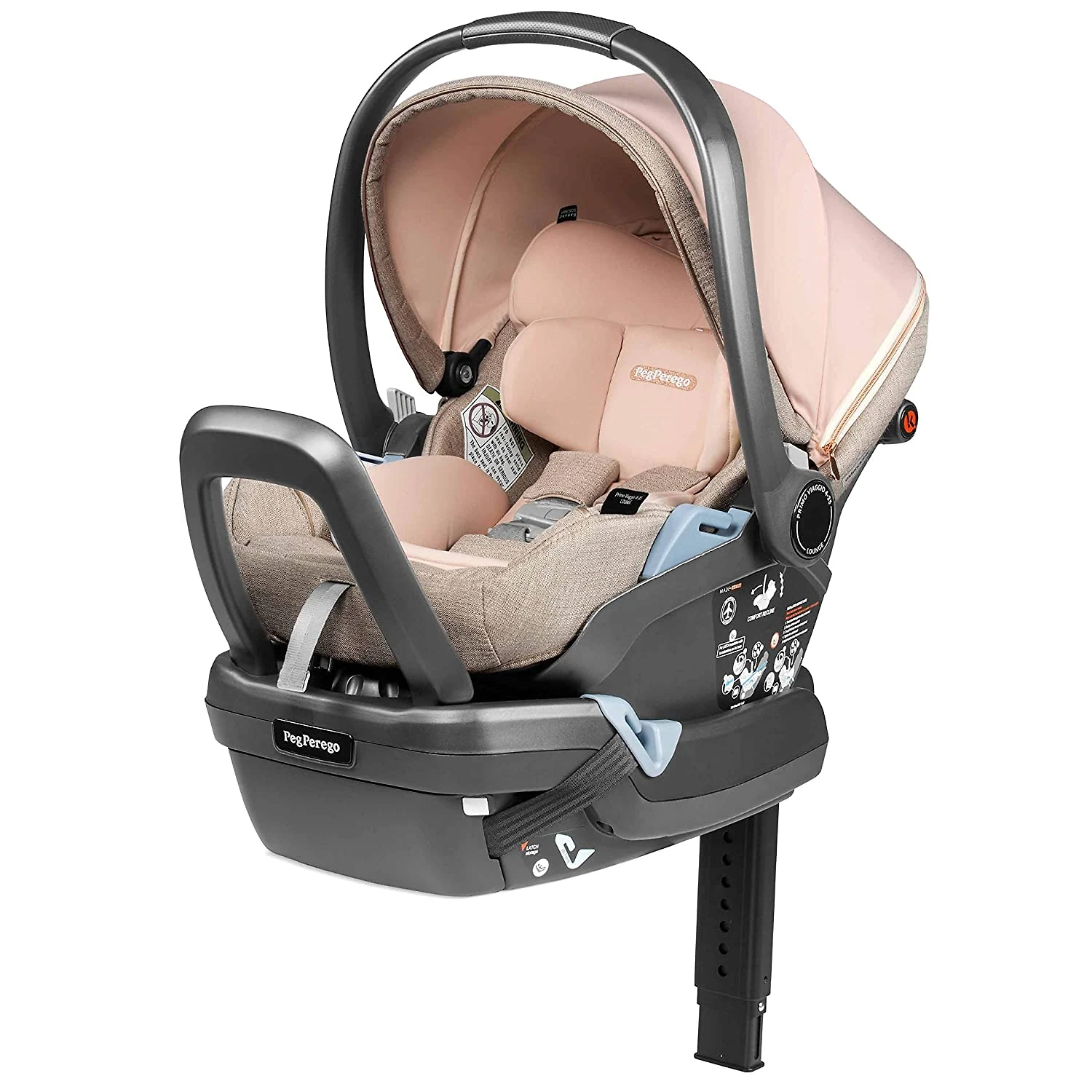 Miniatura Peg Perego Primo Viaggio Bebe Conforto Cadeira Automotiva Inclui Base de 2 a 15 kg Rosa