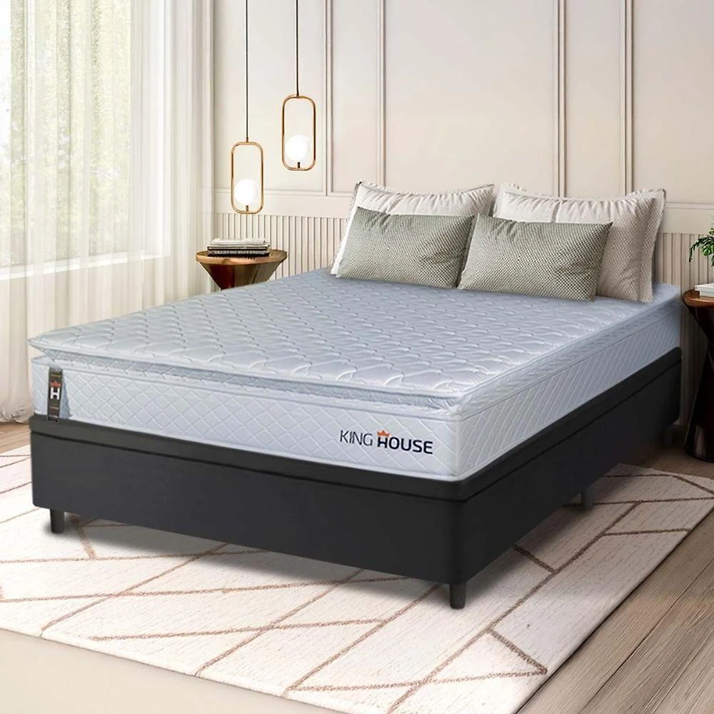 Cama Box Baú Luanda Espuma D28 Casal 138x188 King House