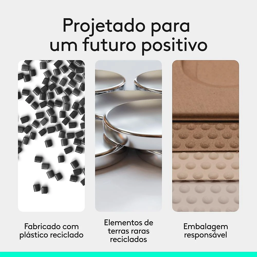 Mouse Sem Fio Logitech Mobi Fold, portátil, dobrável e slim, touch scroll, cliques discretos, 4K DPI, Bluetooth