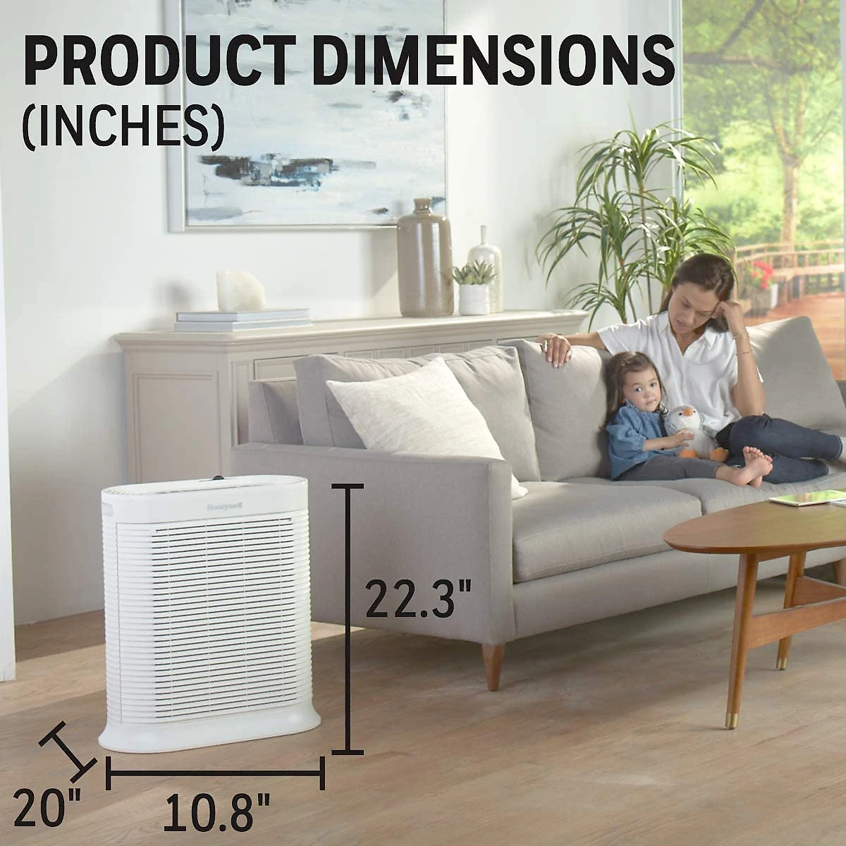 Honeywell Purificador de Ar, alcance 141 metros quadrados, 132W, branco.