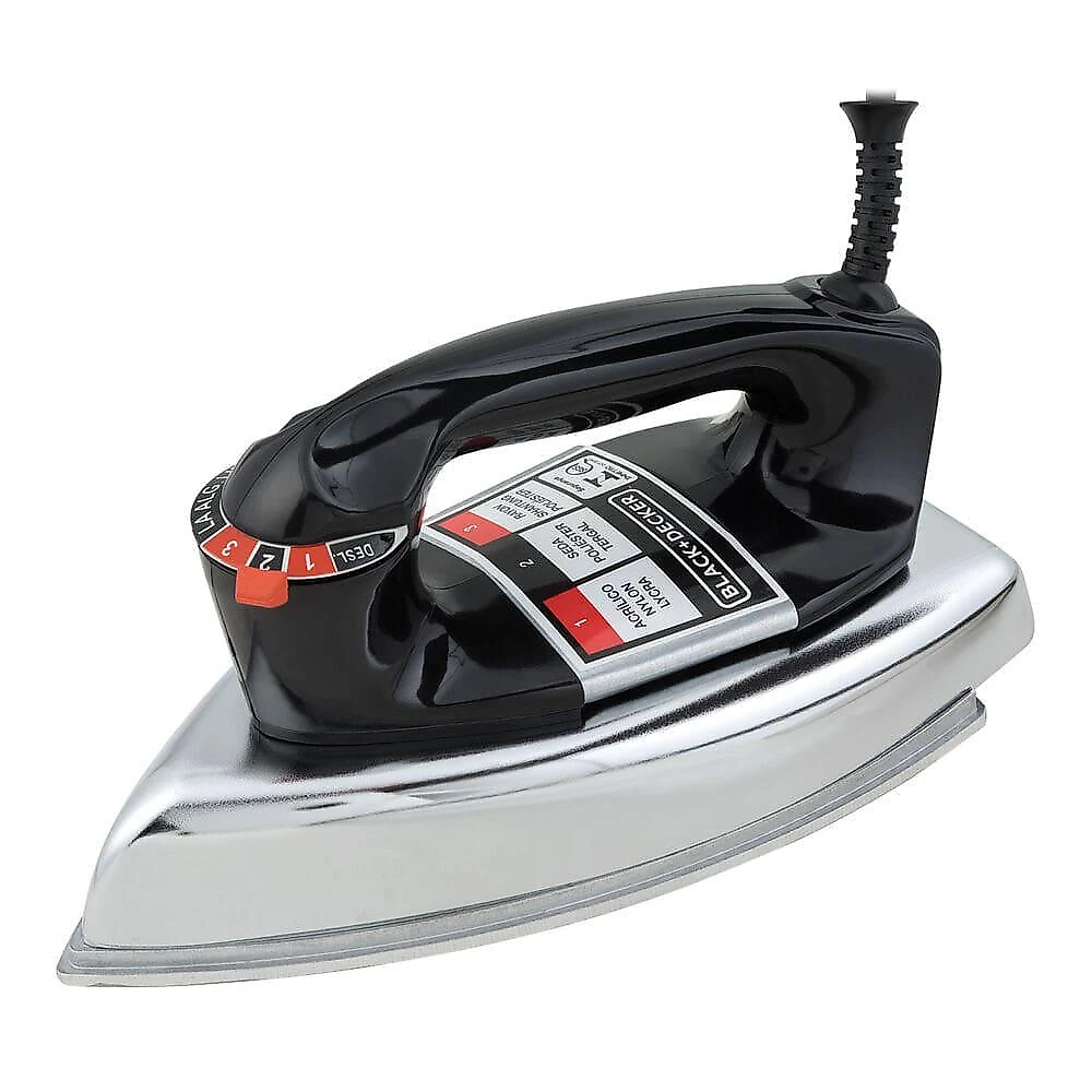 Ferro de passar a seco black decker vfa1110tm2 com base de alumínio 110