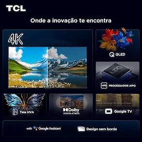 Miniatura Smart TV 85” TCL 85P7K 4K QLED UHD 60Hz com Sistema Operacional Google TV