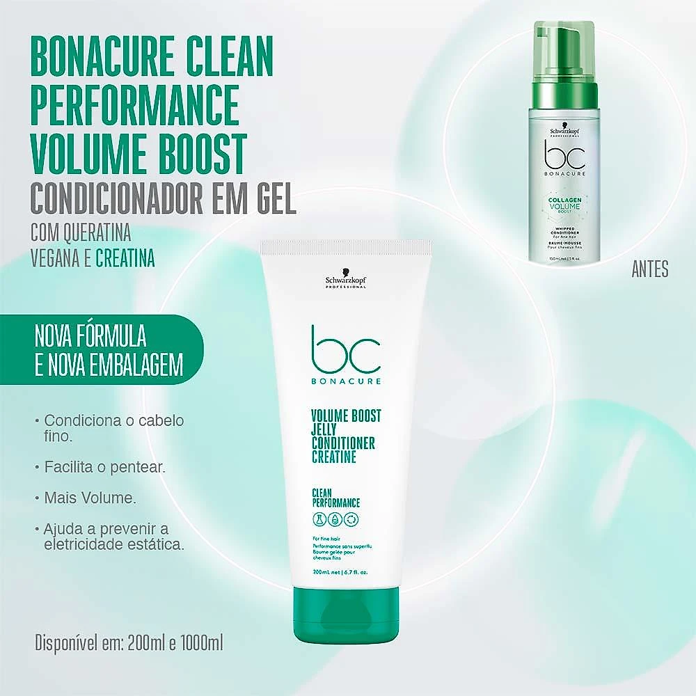 Schwarzkopf bc clean performance volume boost condicionador 200ml
