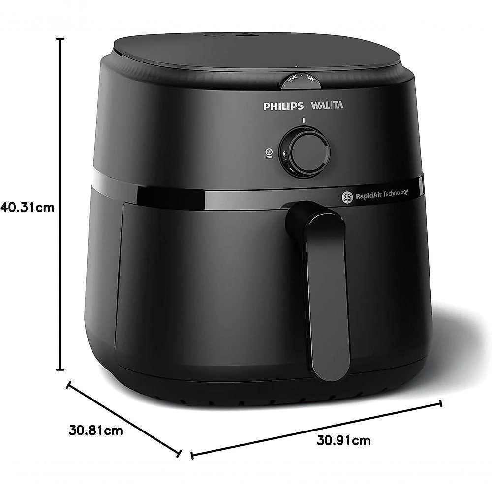 Fritadeira Air Fryer Philips Walita NA130 6,2L Cesto Antiaderente Preta 110V