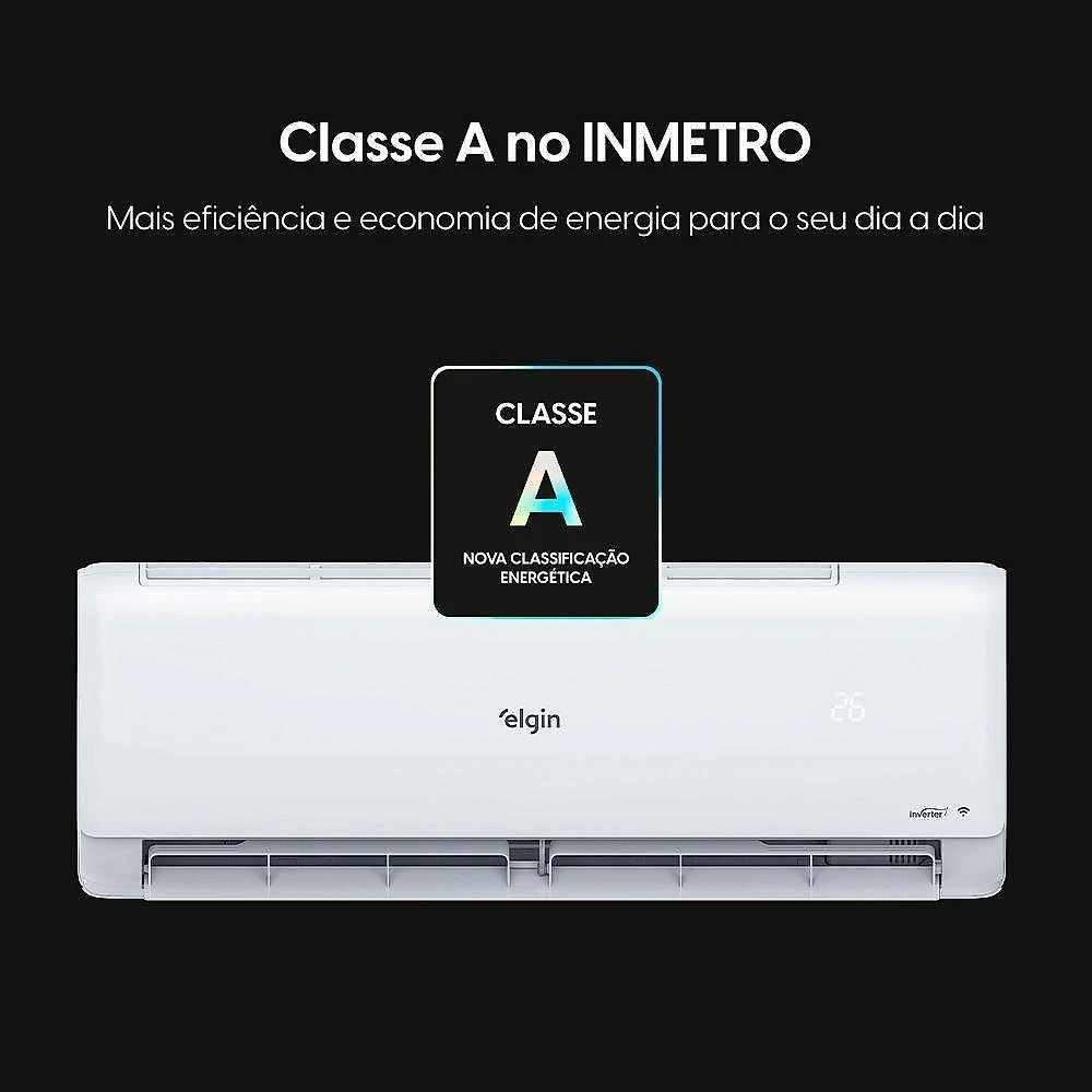 Ar condicionado split elgin eco inverter iii wi-fi 12000 btus quente e frio 220v hjqe12c2cg