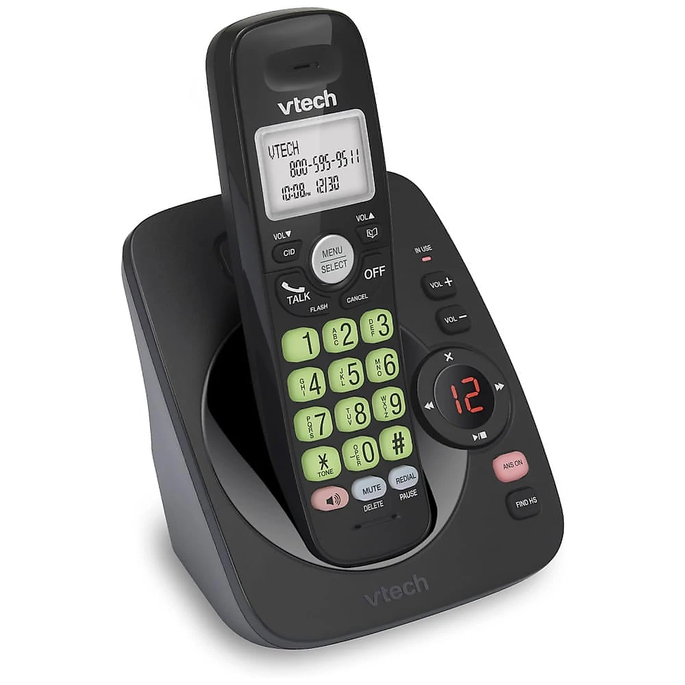 Telefone Residencial sem Fio VTech VG13411 DECT 6.0 com Conexão Bluetooth e Secretária Eletrônica Digital - Preto